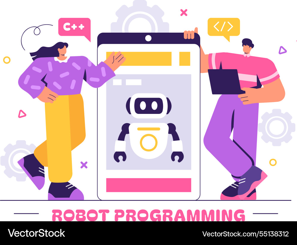Roboterprogrammierung mit einem künstlichen Roboterprogrammierung mit einem künstlichen vektorbild