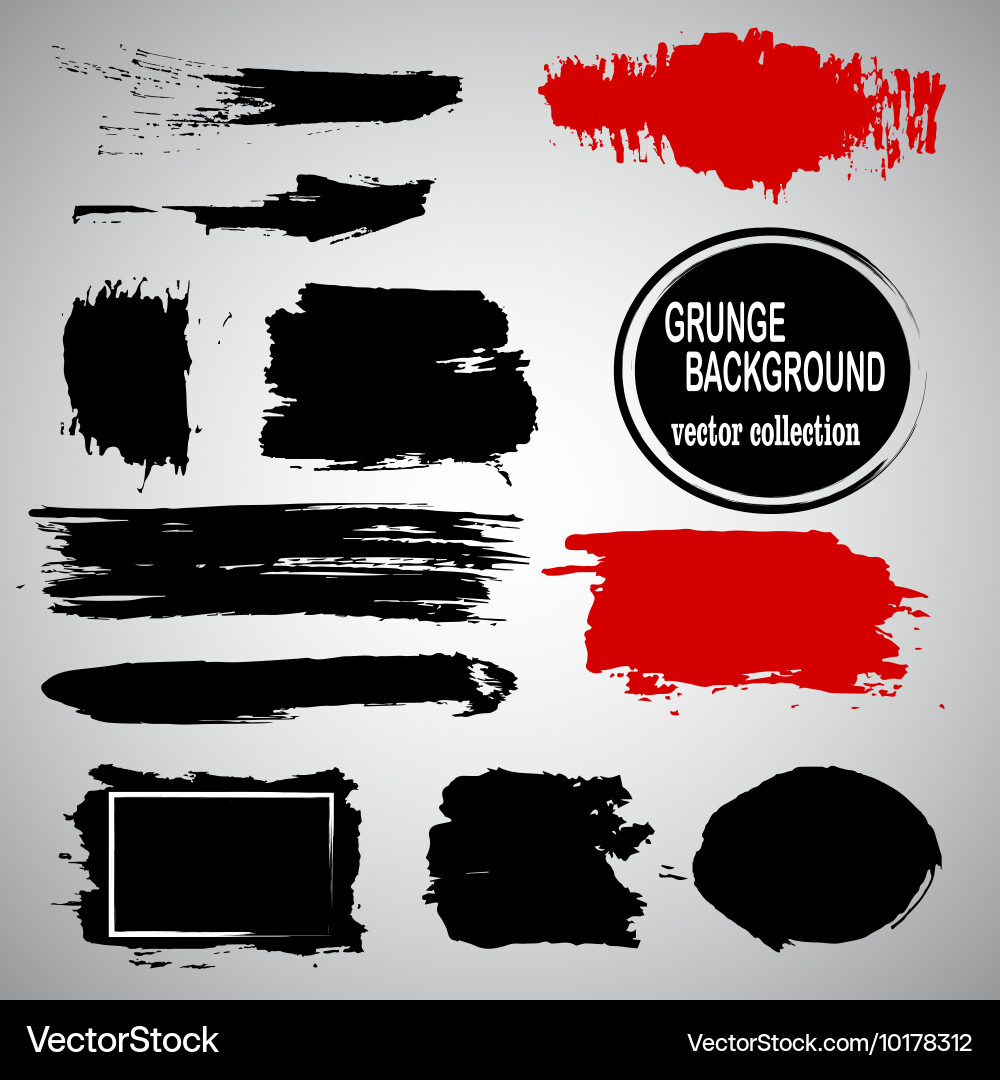 Set of hand drawn brushes and design elements Vector Image
