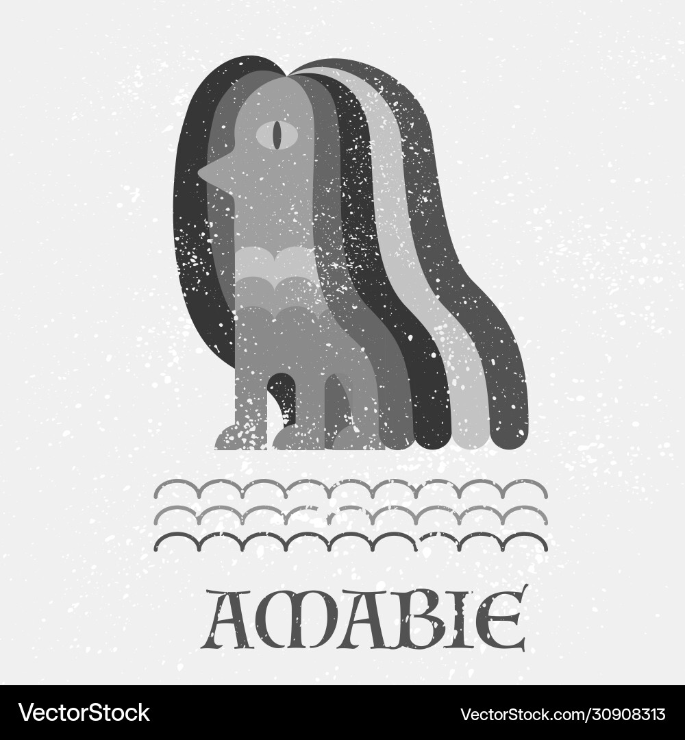 Amabie yokai gray virus stop Amabie yokai gray virus stop vector image