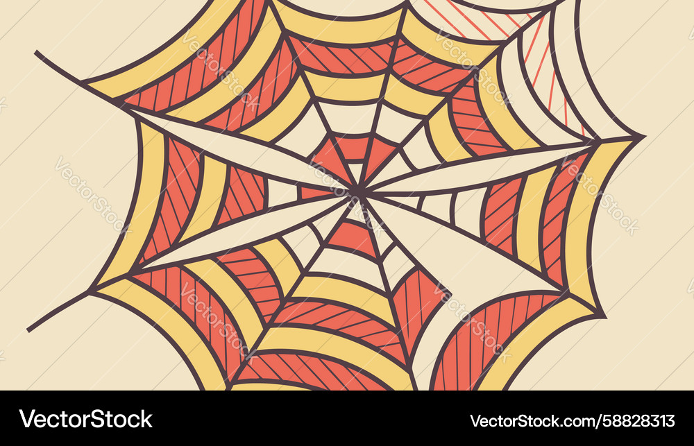 Artistic spider web circular pattern design Vector Image