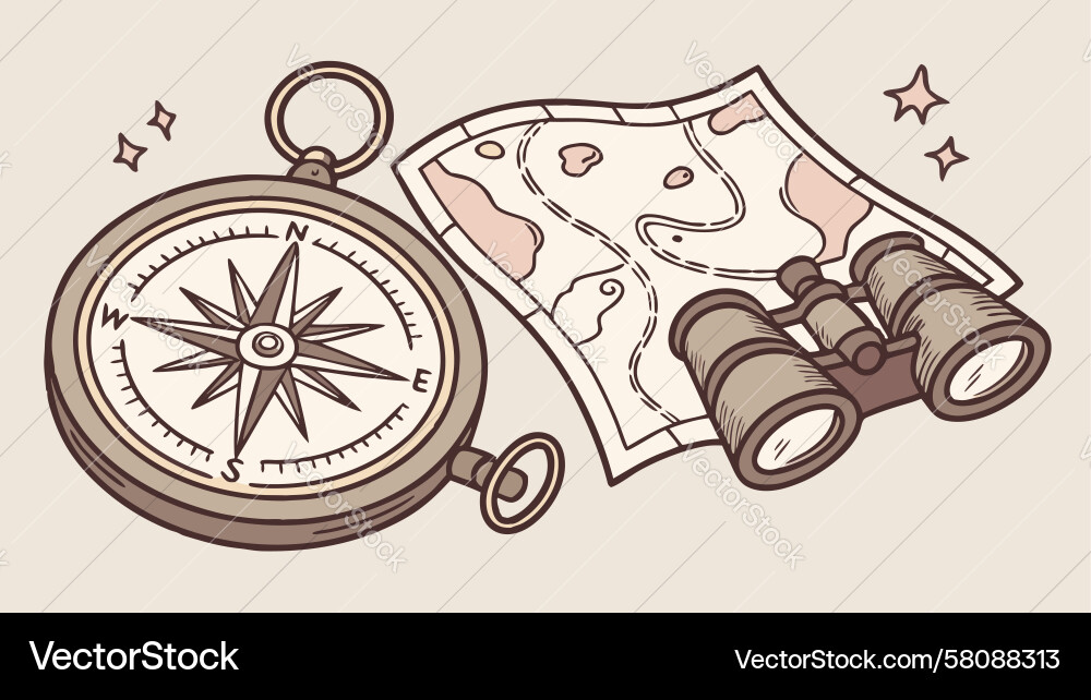 Explorer's Navigation Set Vector Image