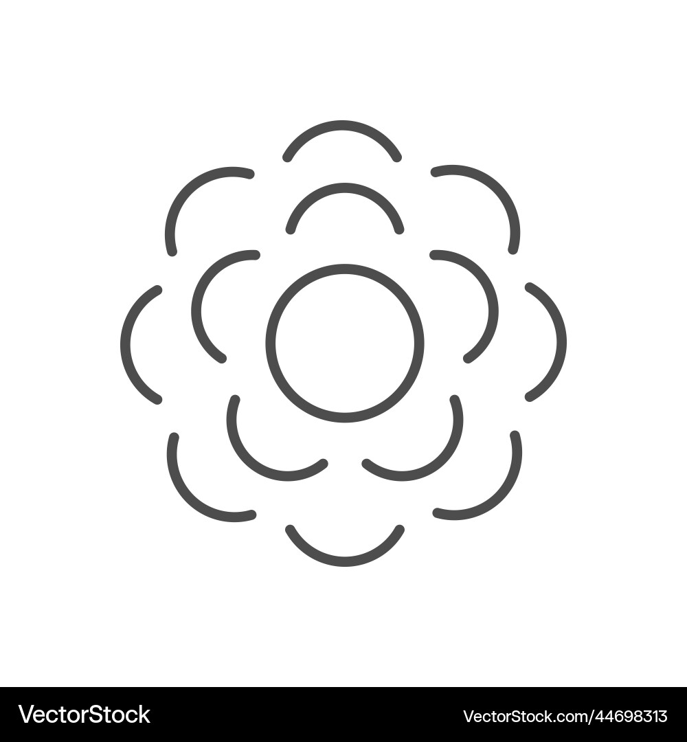 Fat cell line outline icon Fat cell line outline icon vector image