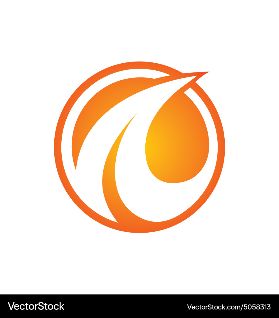 Flame Logo - Abstract Fire Icon Vector Image