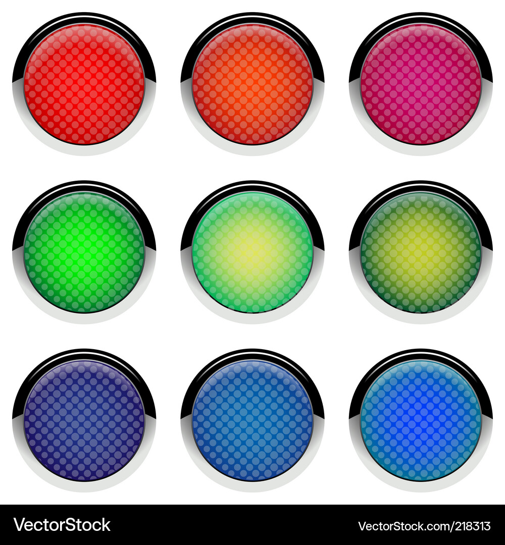 Glossy buttons Vector Image