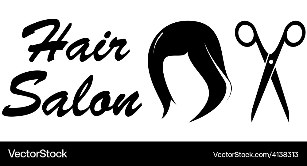 Hair salon icon on white backdrop Vector Image