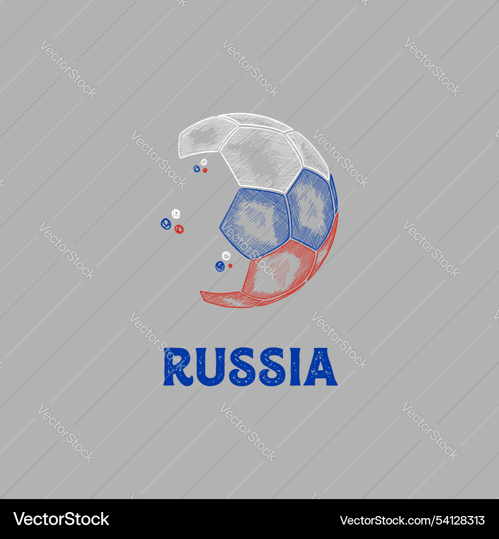 Hand drawn abstract russia football logo designs Hand drawn abstract russia football logo designs vector image