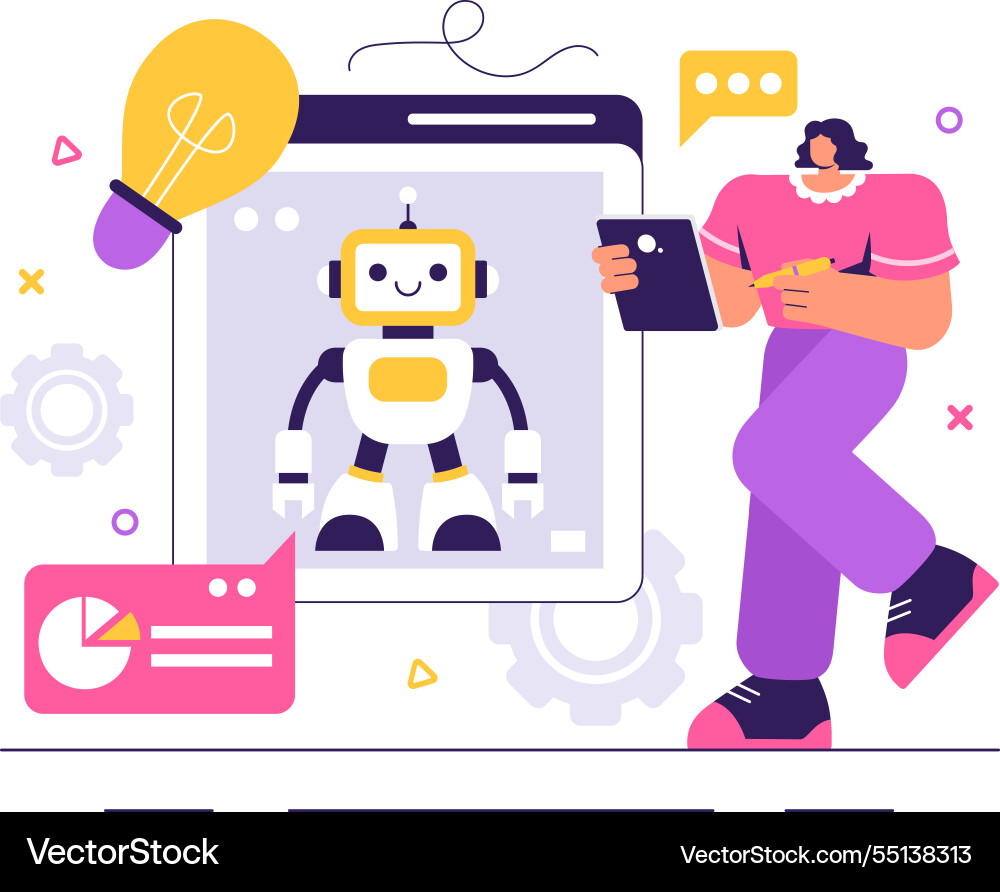 Roboterprogrammierung mit einem künstlichen Roboterprogrammierung mit einem künstlichen vektorbild
