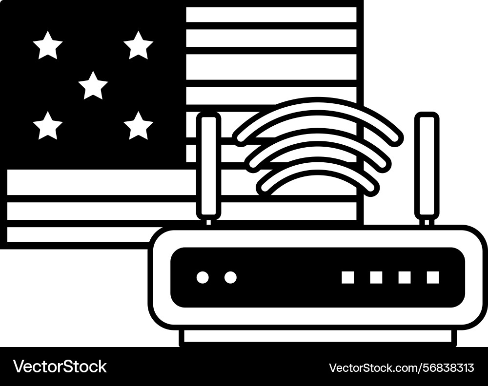 Router is positioned in the middle of image Router is positioned in the middle of image Vector Image