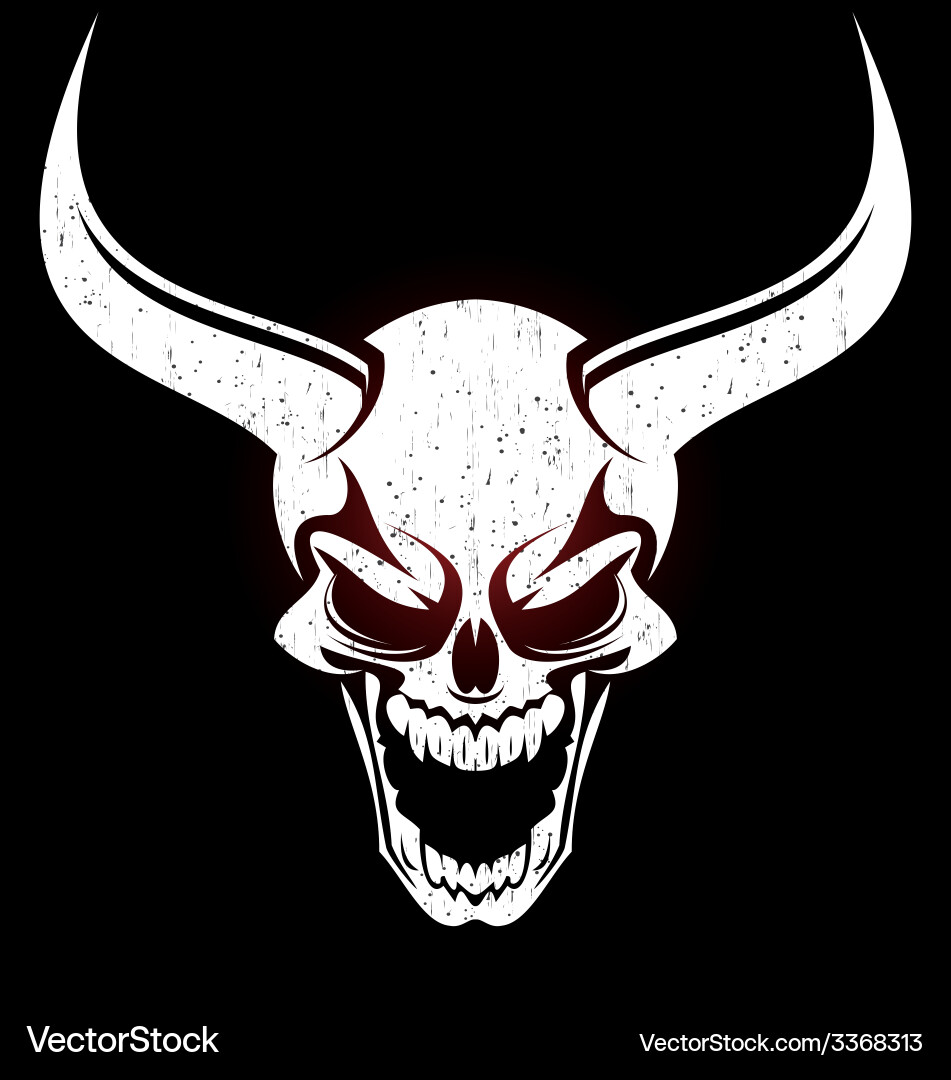 Skull Demon Head vector image