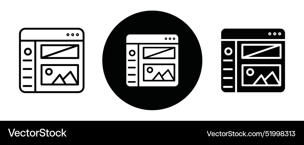 Wireframe outline icon collection or set vector image