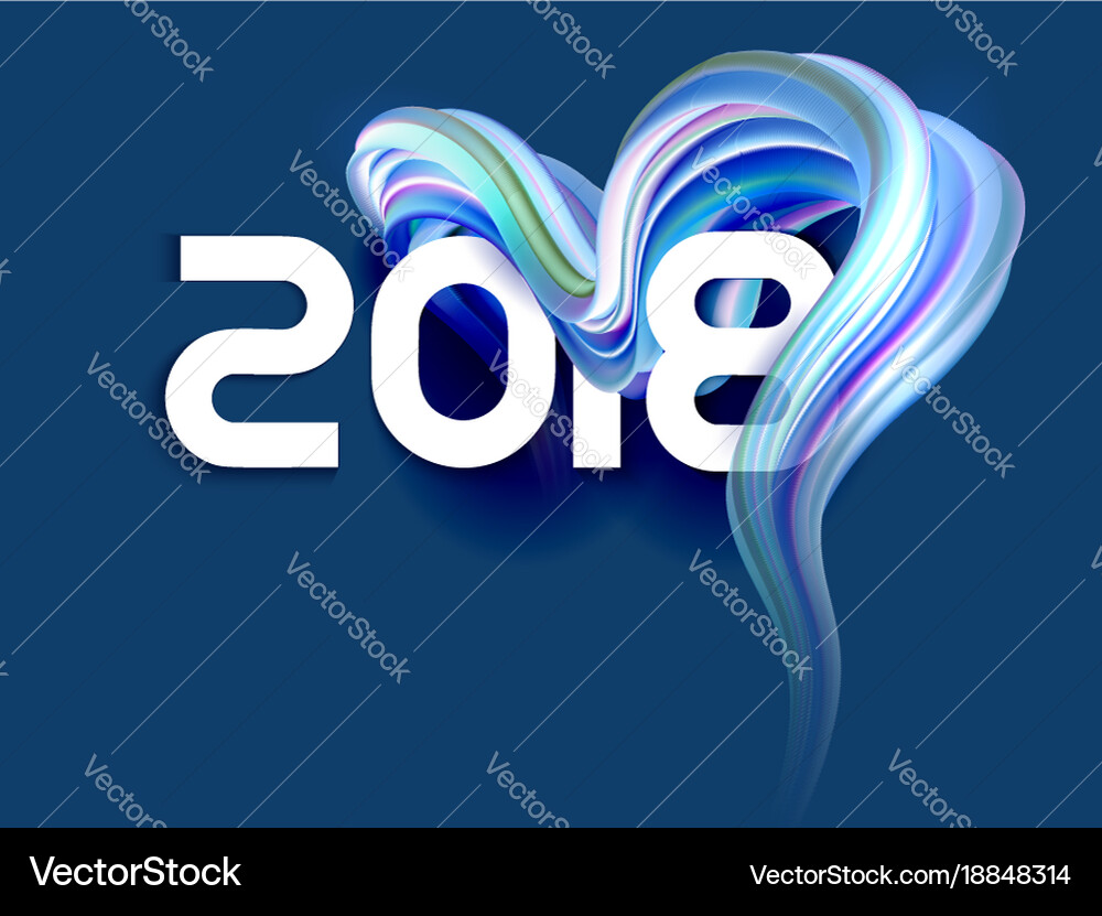 2018 new year colorful abstract background vector image