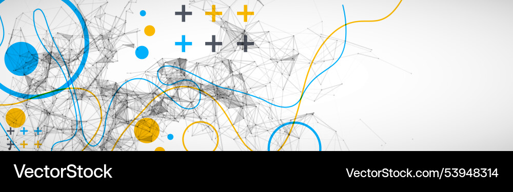 Abstract polygonal background with connecting vector image