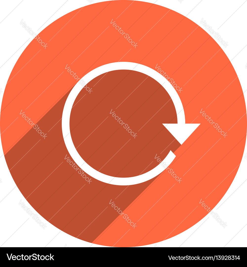 Arrow sign reset icon circle button vector image