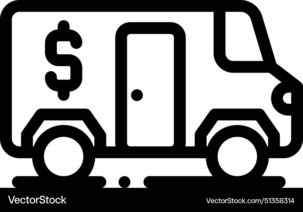 Automobile icon thin linear style design isolated Automobile icon thin linear style design isolated vector image