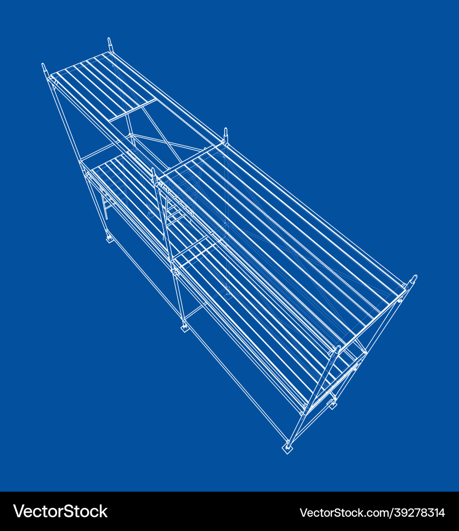 Prefabricated scaffolding vector image