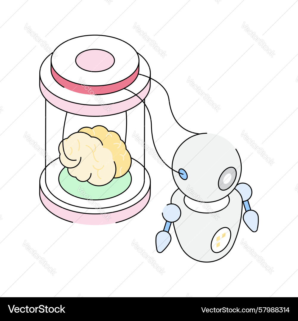 Robot memory Vector Image