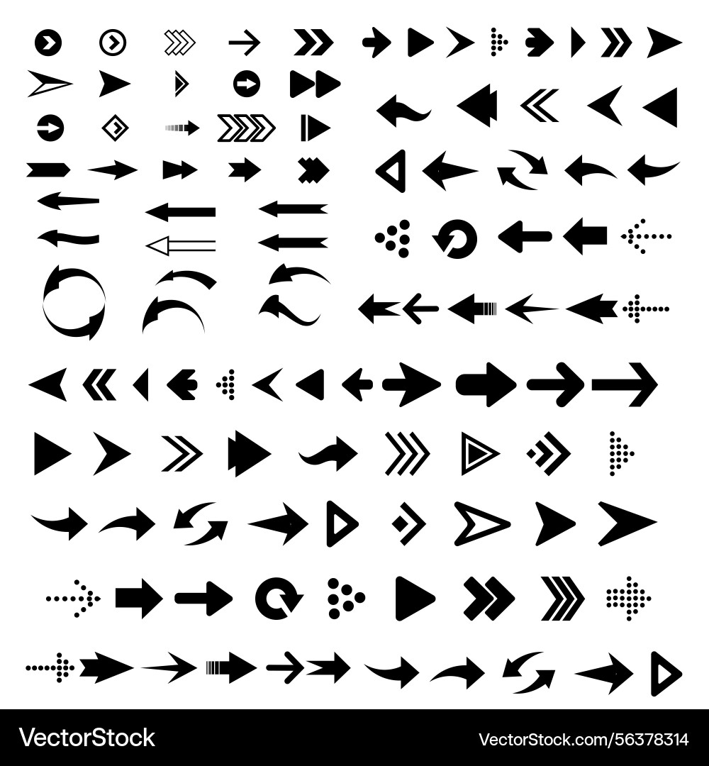 Set of arrow icons Vector Image