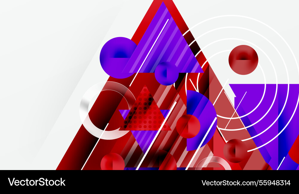 Sleek abstract background - layered triangles vector image