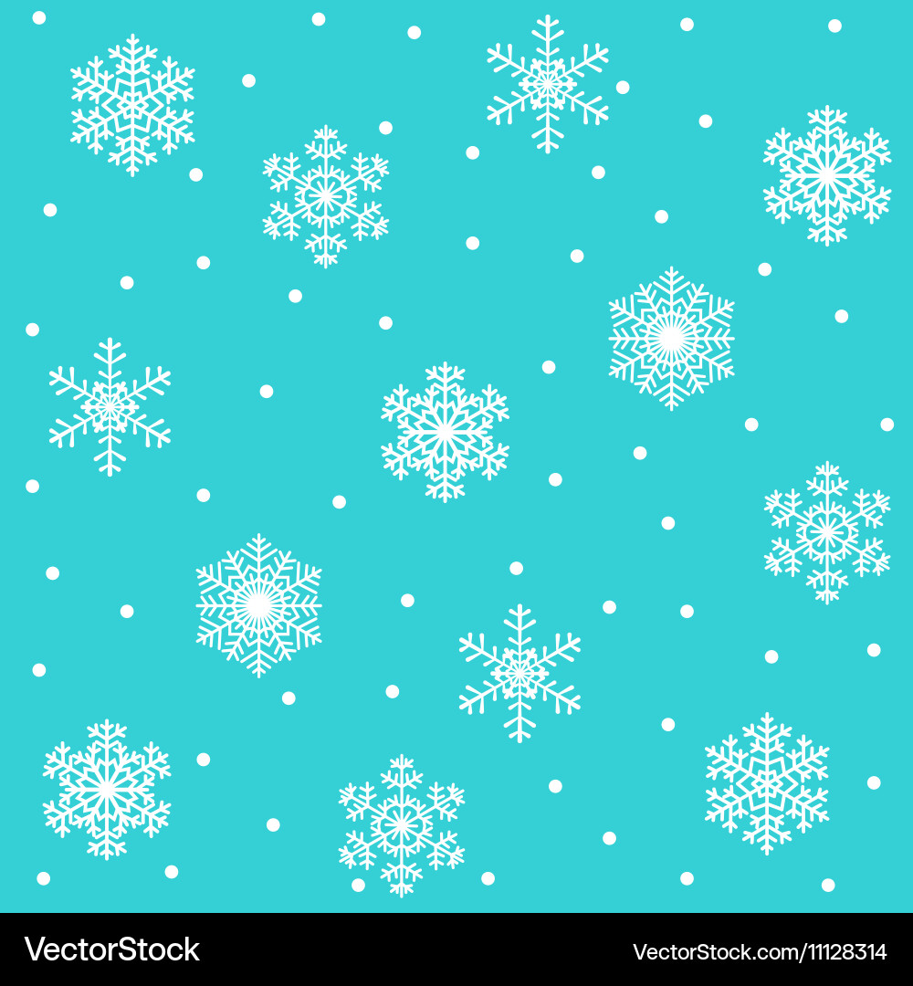 Winter Snowflake Pattern vector image