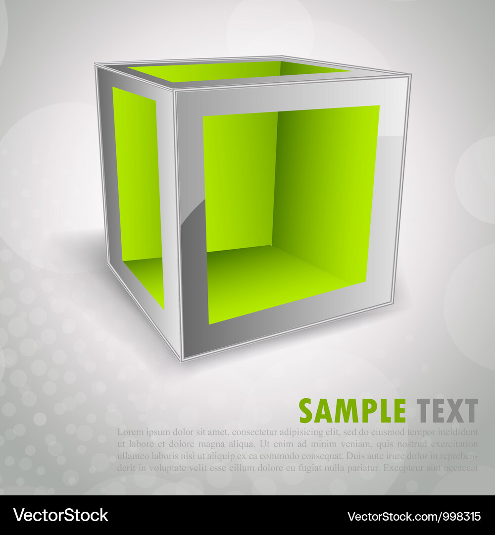 Abstract Geometric Cube Background Vector Image