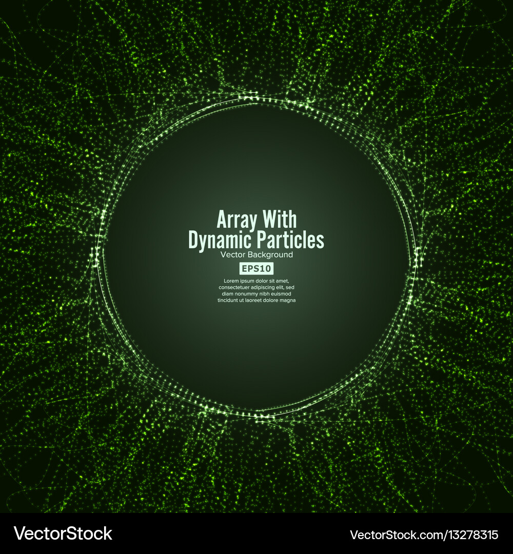 Array mit Spritzpartikeln Vektorbild