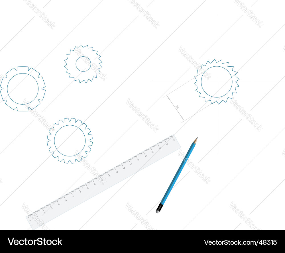 Drawing Tools and Workspace vector image