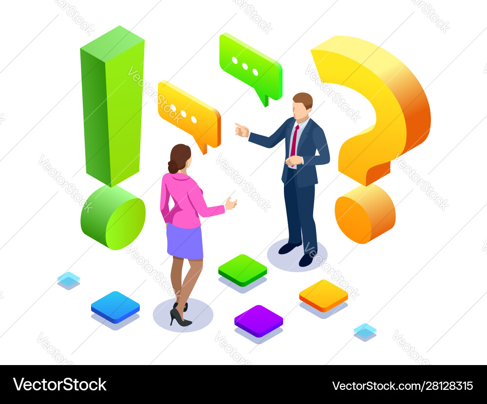 FAQ & Support - Questions & Answers vector image