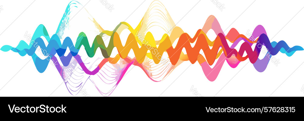 Fluid abstract sound waves serene visualizer vector image