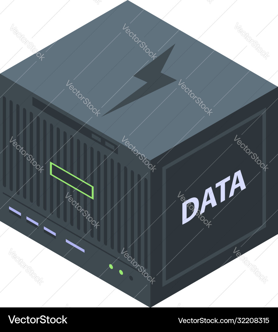 Fraud big data icon isometric style Fraud big data icon isometric style vector image