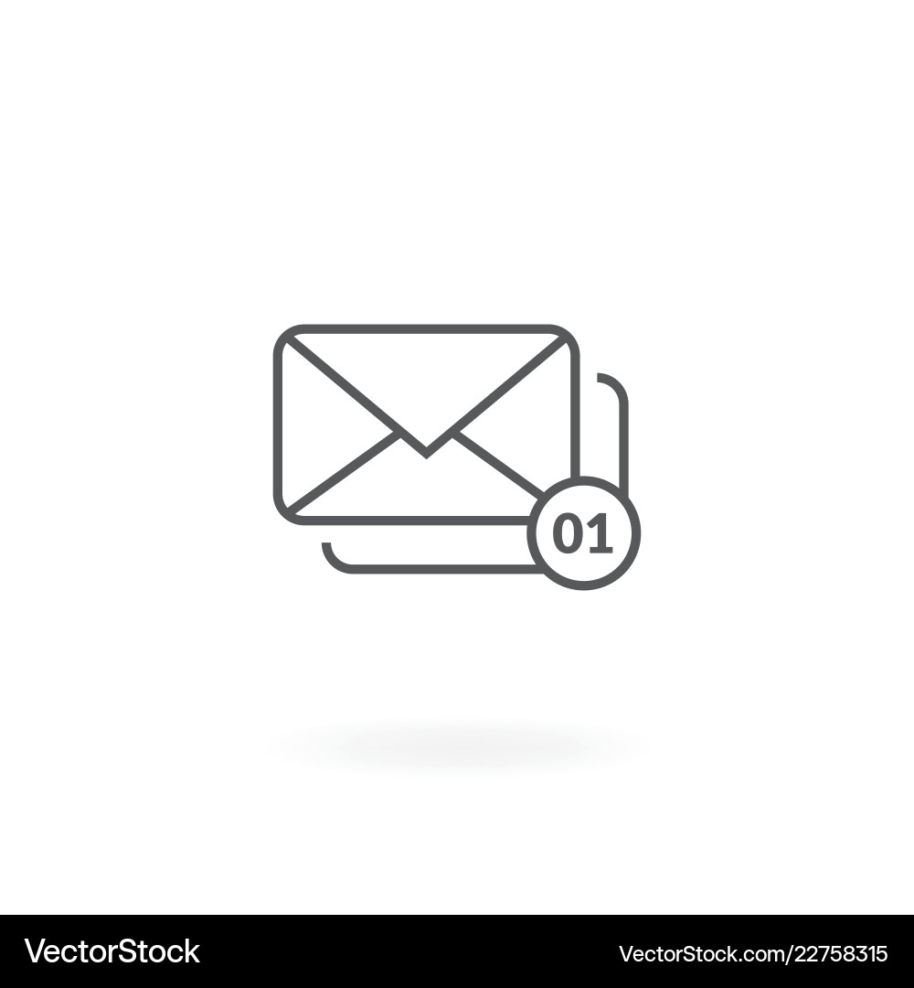 Mail Envelope Icon Vector Image