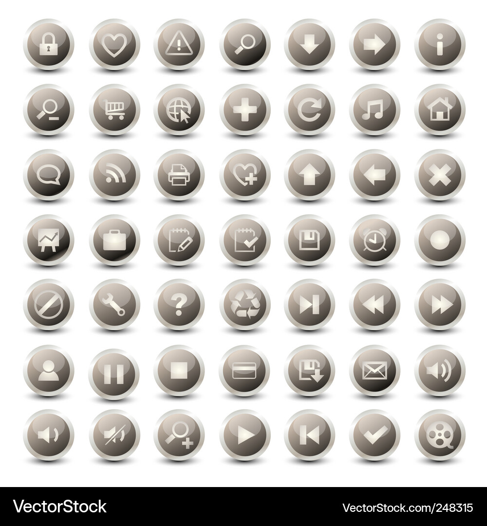 Modern Web Icon Set Vector Image