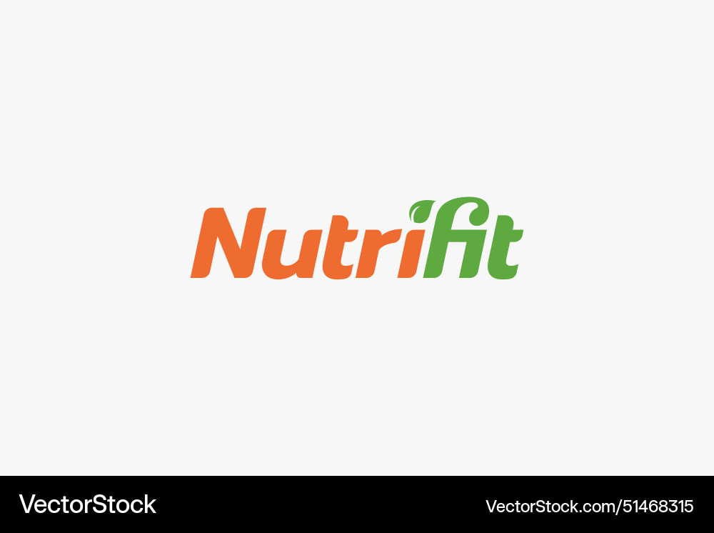 Nutrifit logo in the form of a simple and clean vector image