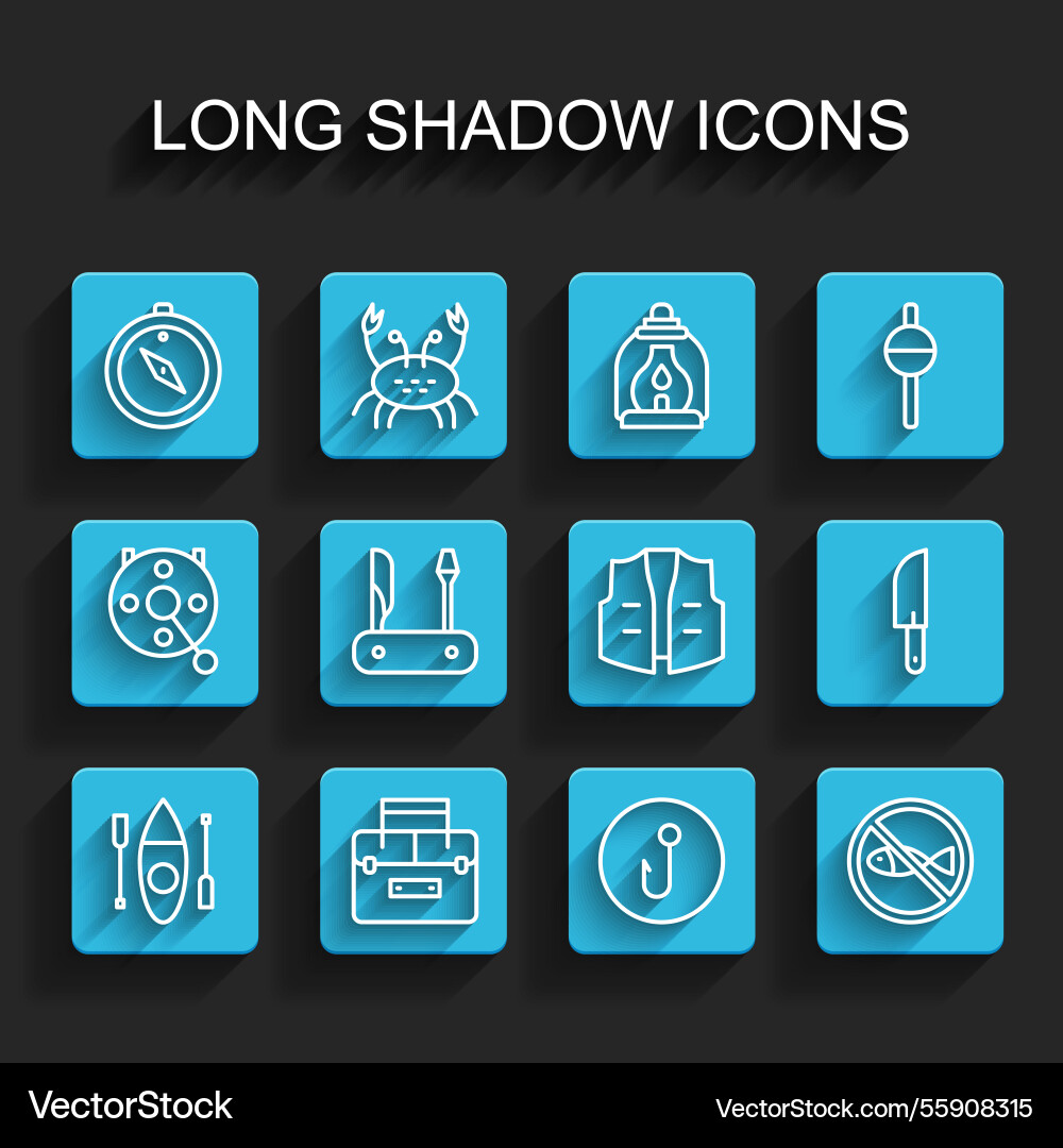 Set line kayak or canoe case container Set line kayak or canoe case container vector image