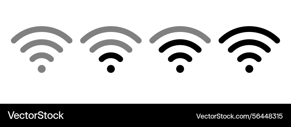 Wifi signal strength indicator fading from weak Vector Image
