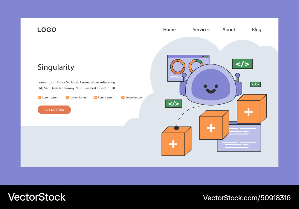 Ai ethics web or landing evolving artificial Ai ethics web or landing evolving artificial vector image