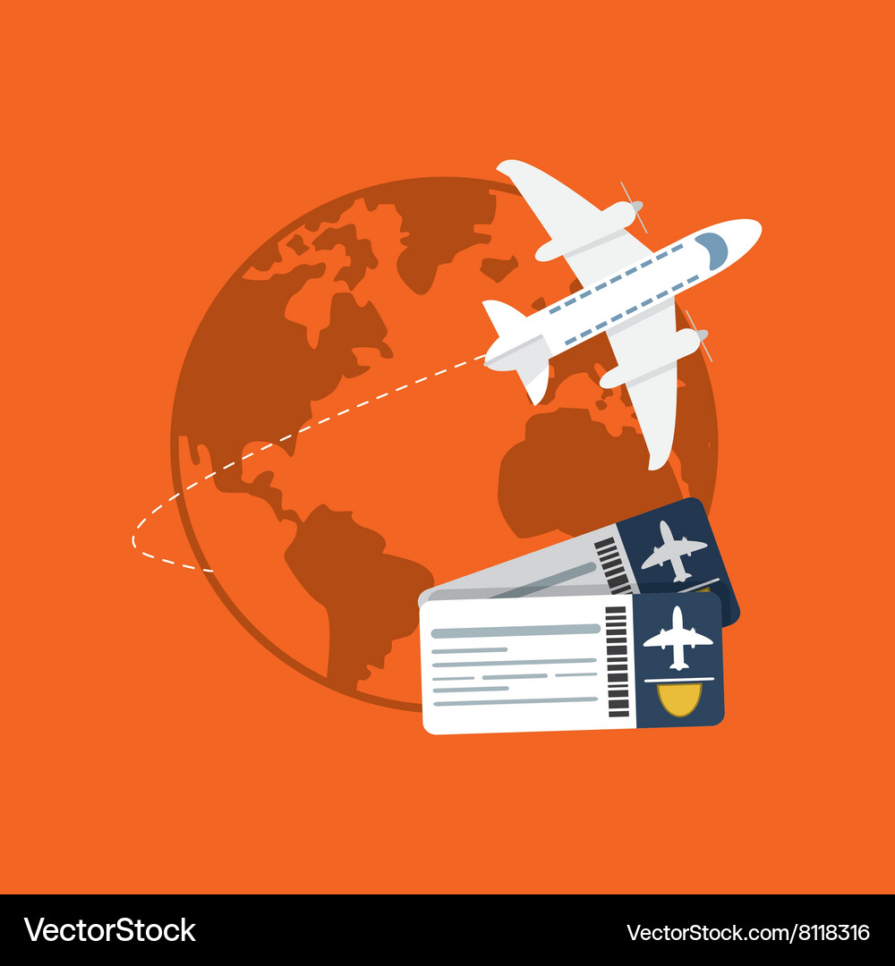 Airplane and travel icon design Vector Image
