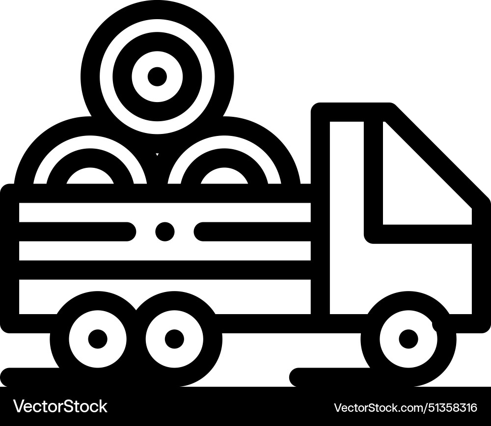 Automobile icon thin linear style design isolated Automobile icon thin linear style design isolated vector image