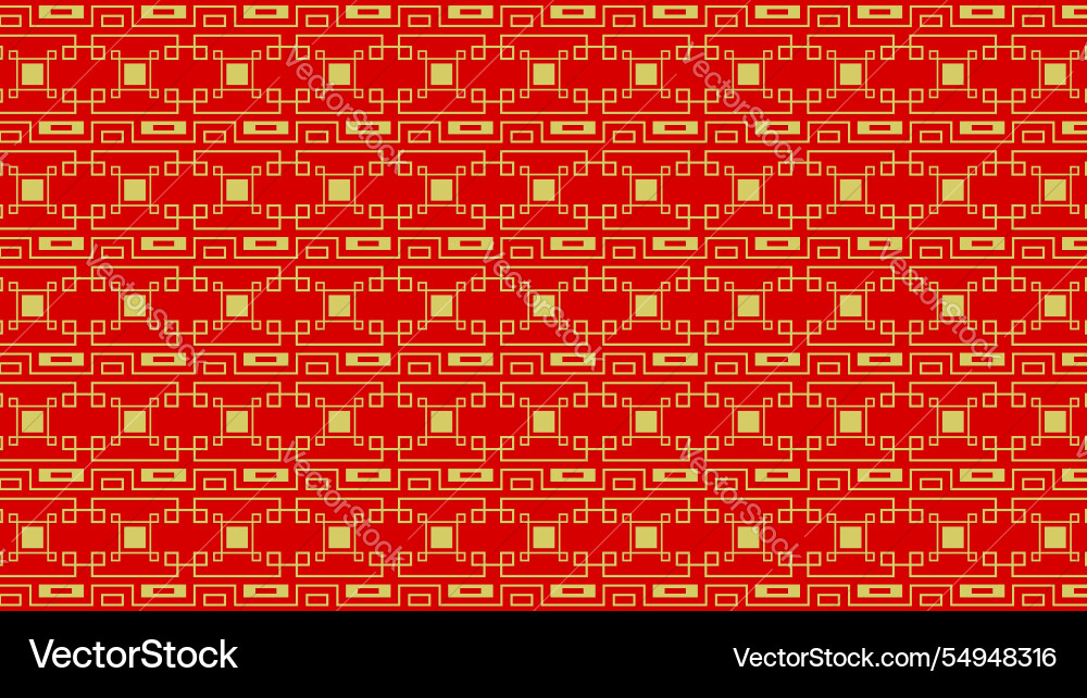 Chinese pattern texture with yellow lines on red Chinese pattern texture with yellow lines on red vector image