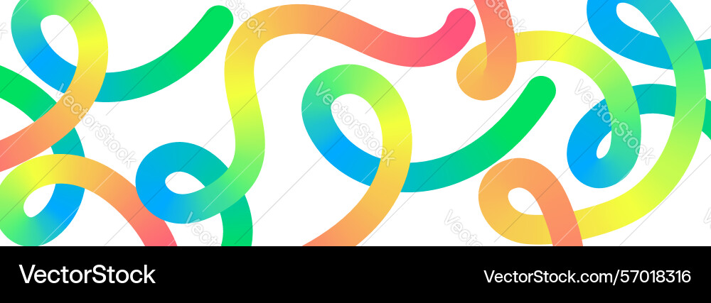 Creative colorful gradient twisted lines abstract Creative colorful gradient twisted lines abstract Vector Image