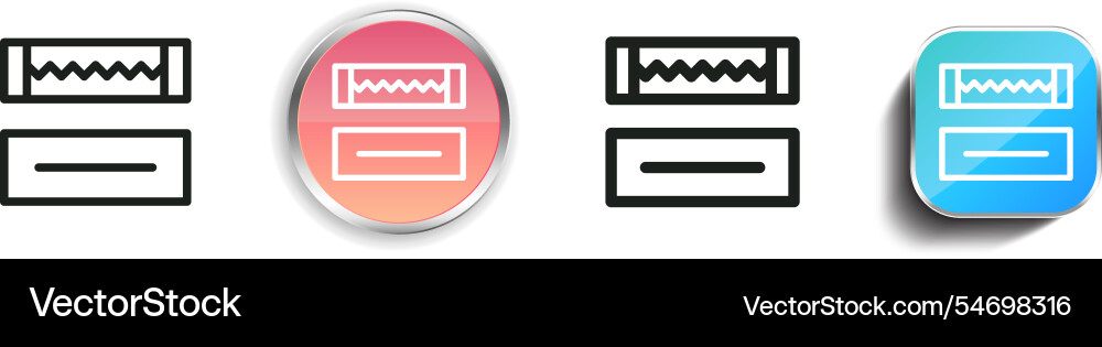 Gum icon thin linear regular and button style vector image