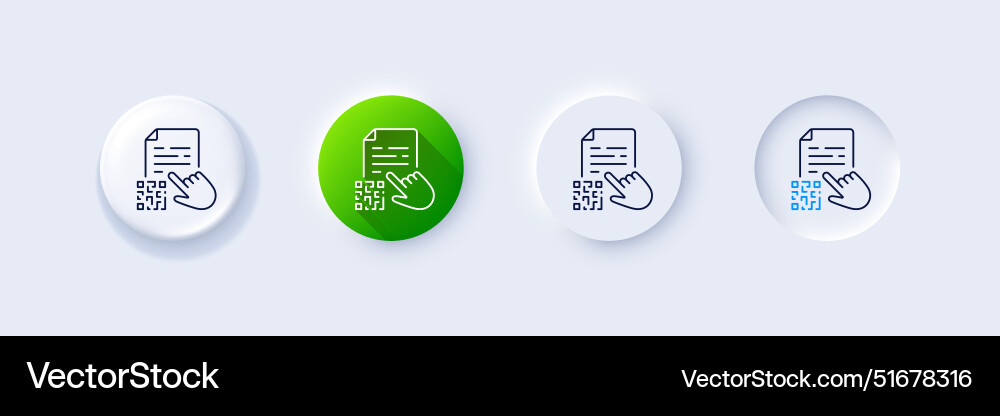 Qr code line icon scan barcode sign icons Vector Image