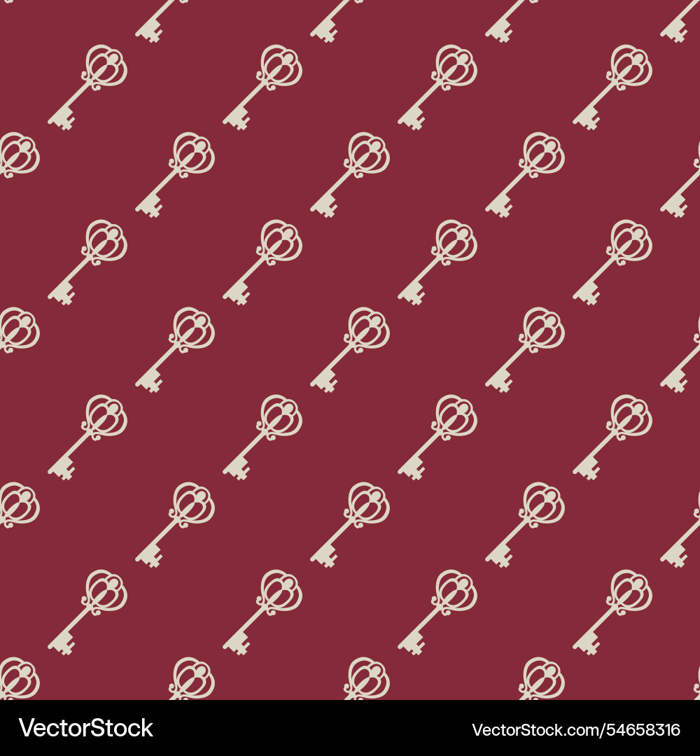 Seamless pattern with keys vector image