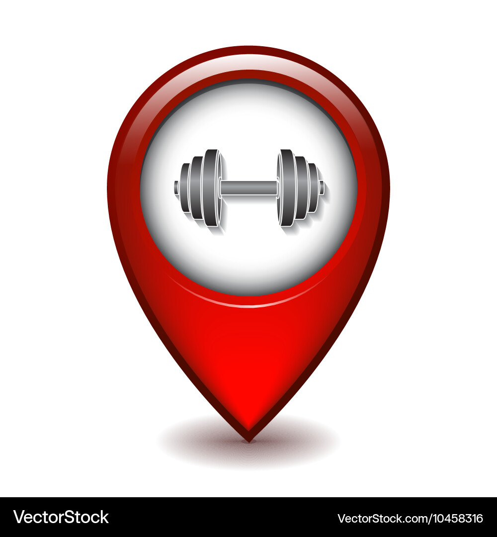 Set of bright map pointer icon vector image