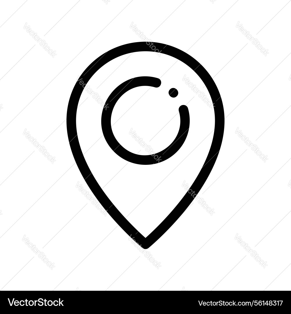 A minimal symbol representing subject location vector image