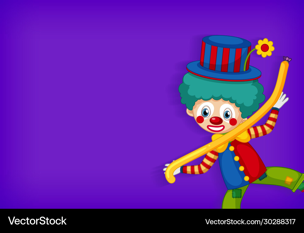 Background template design with happy clown Background template design with happy clown vector image