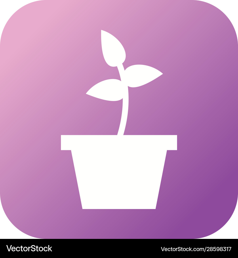 Beautiful planting glyph icon Vector Image