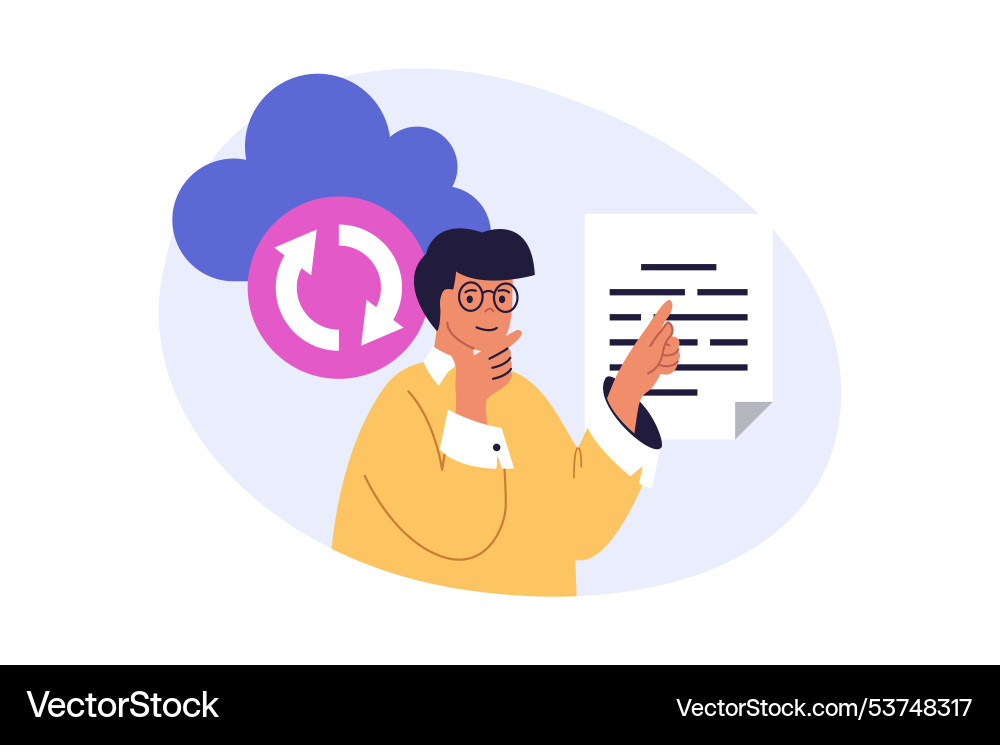 Cloud computing concept in modern flat design Cloud computing concept in modern flat design vector image
