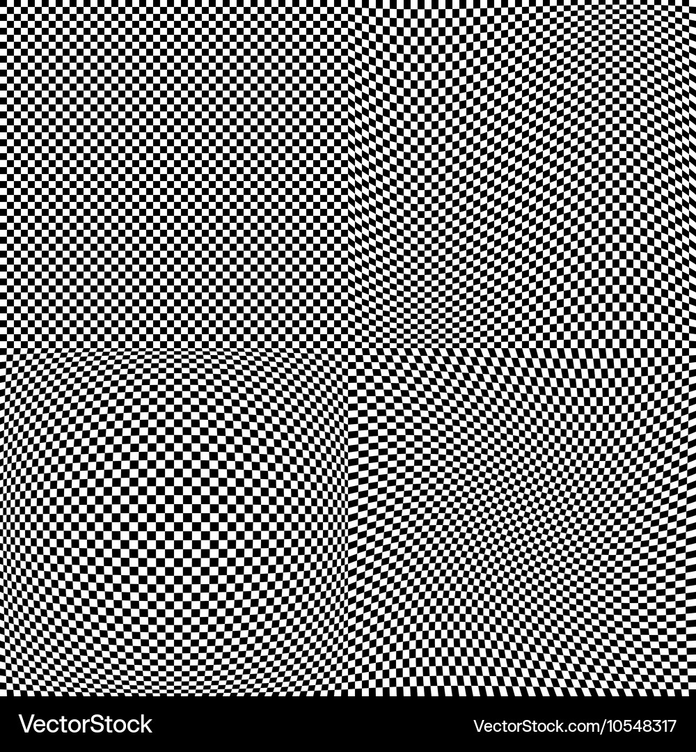 Distorted Chessboard Pattern Vector Image