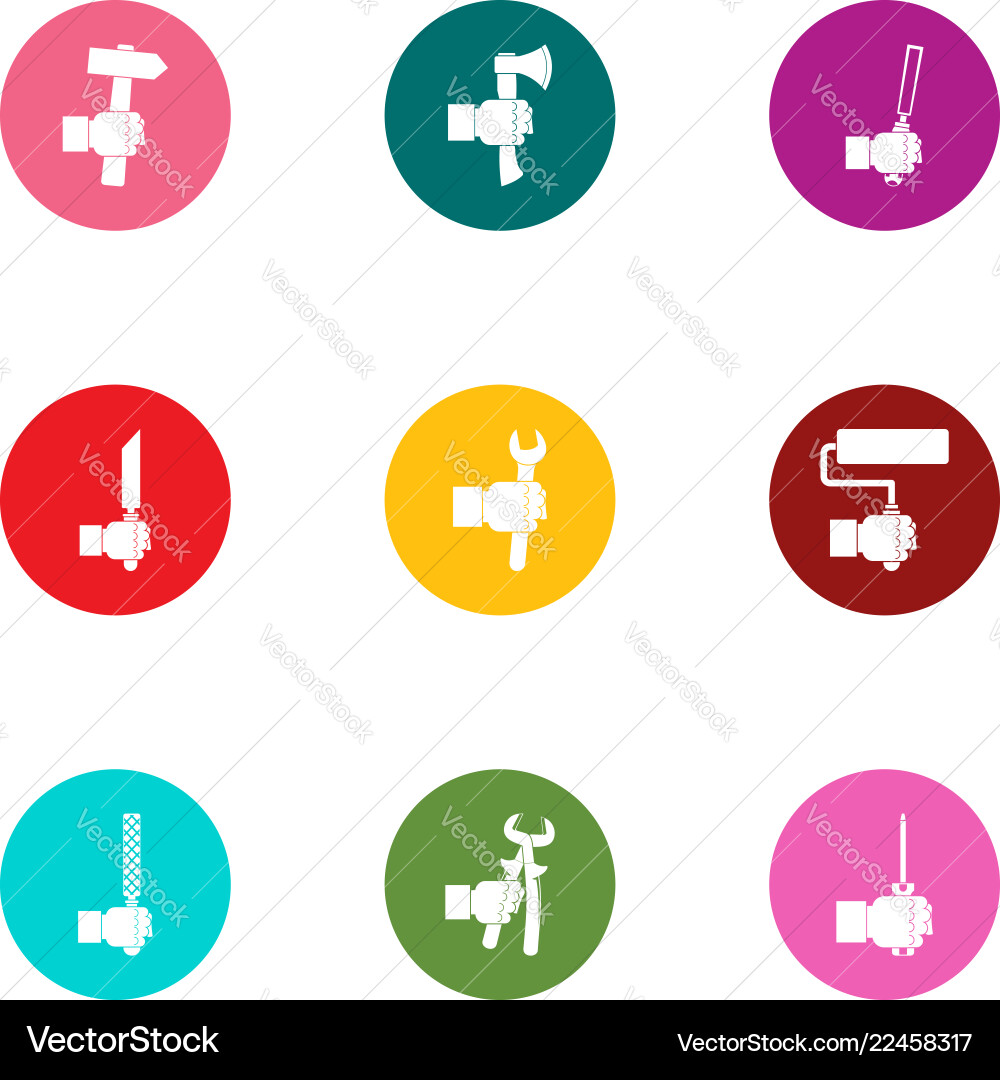 Exploit icons set flat style Exploit icons set flat style vector image