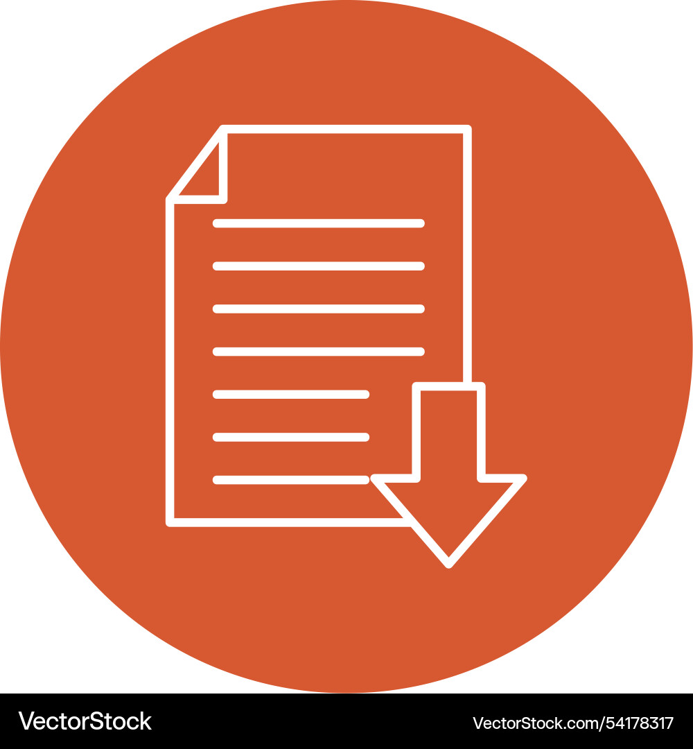 Export file line circle icon vector image